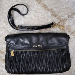 miu miu matelasse crossbody flap bag/clutch